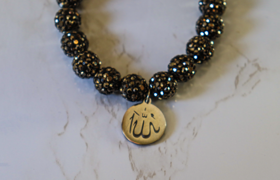 AFFIRMATION BRACELET  "GOD" - BLACK