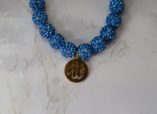 AFFIRMATION BRACELET "GOD" - CZECH BLUE