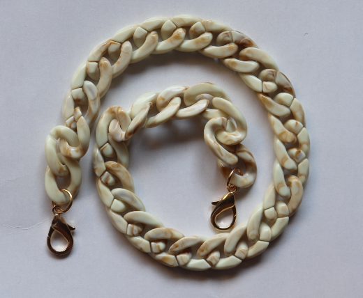 24" MURAL BAG CHAIN - TAN MARBLE