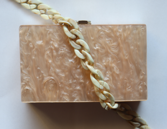 24" MURAL BAG CHAIN - TAN MARBLE